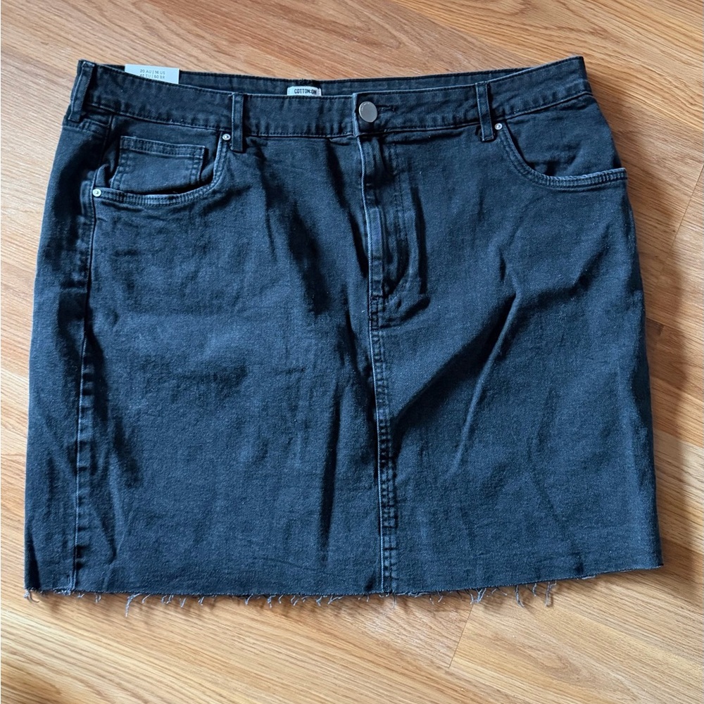 Cotton On Black Denim Mini Skirt - Classic Casual